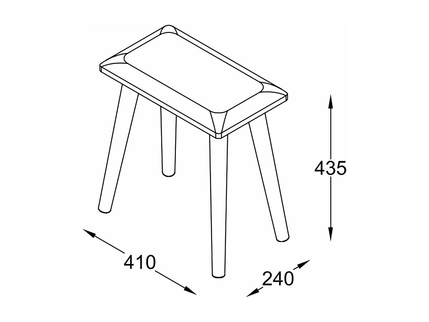 Schminkhocker Sitzhocker Holzhocker