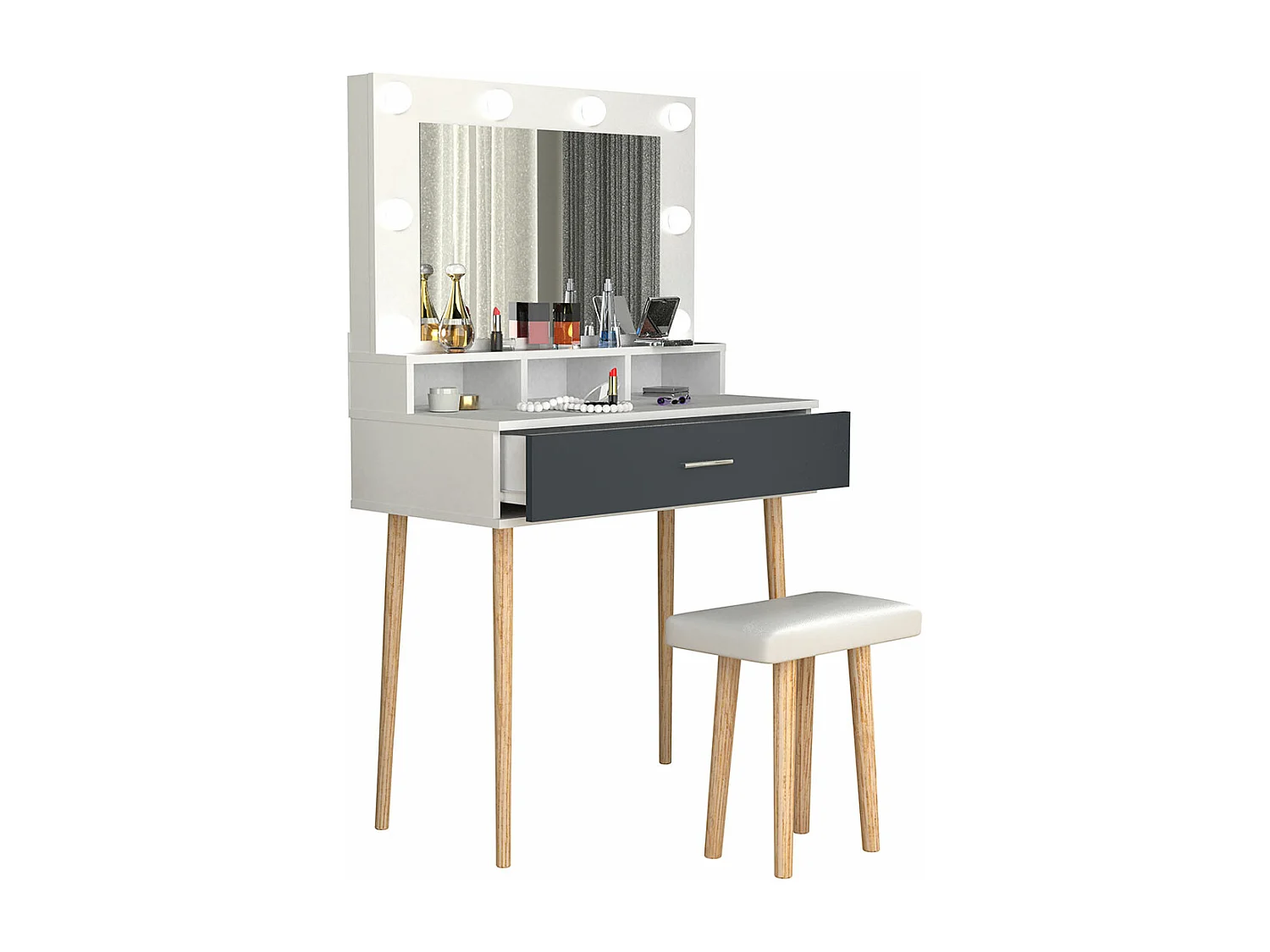 Schminktisch Hocker Spiegel Lindas