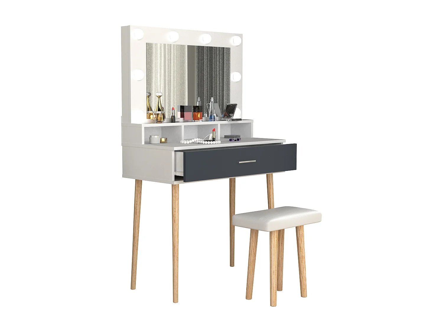 Schminktisch Hocker Spiegel Lindas