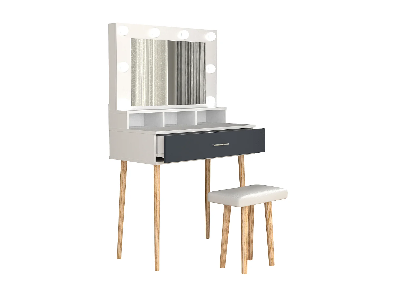 Schminktisch Hocker Spiegel Lindas