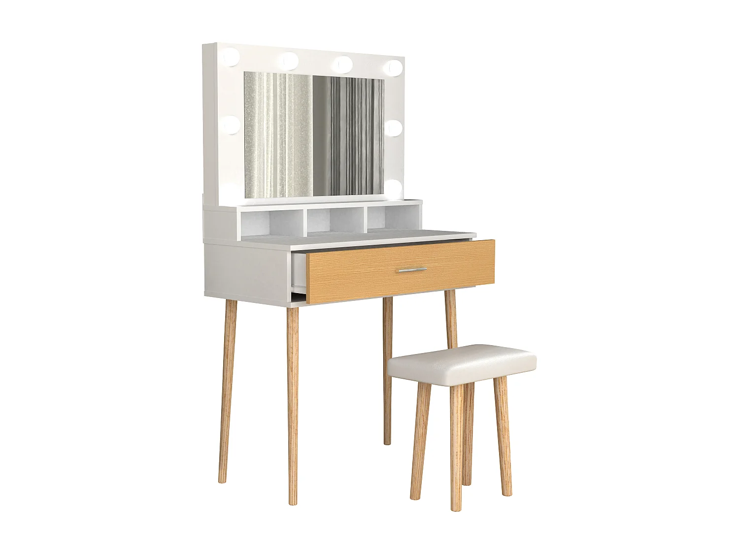 Schminktisch Hocker Spiegel Lindas