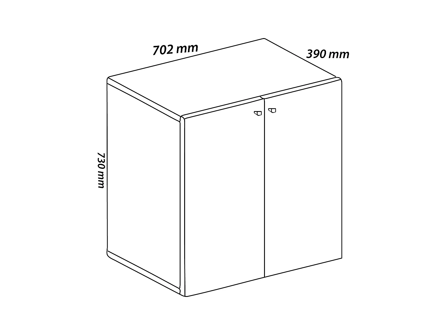 Büroschrank Bücher Ordner Aktenschrank Lona 2fach