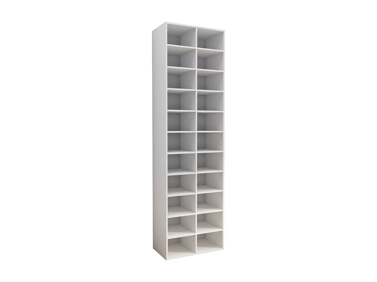 Shoe Shelf Hinsol White H. 183 x W. 52 x D. 30 cm