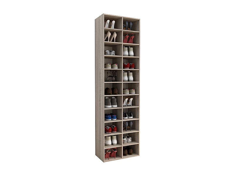 Shoe Shelf Hinsol Sonoma Oak H. 183 x W. 52 x D. 30 cm