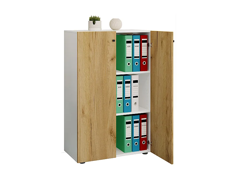 Büroschrank Bücher Ordner Aktenschrank Lona 3fach