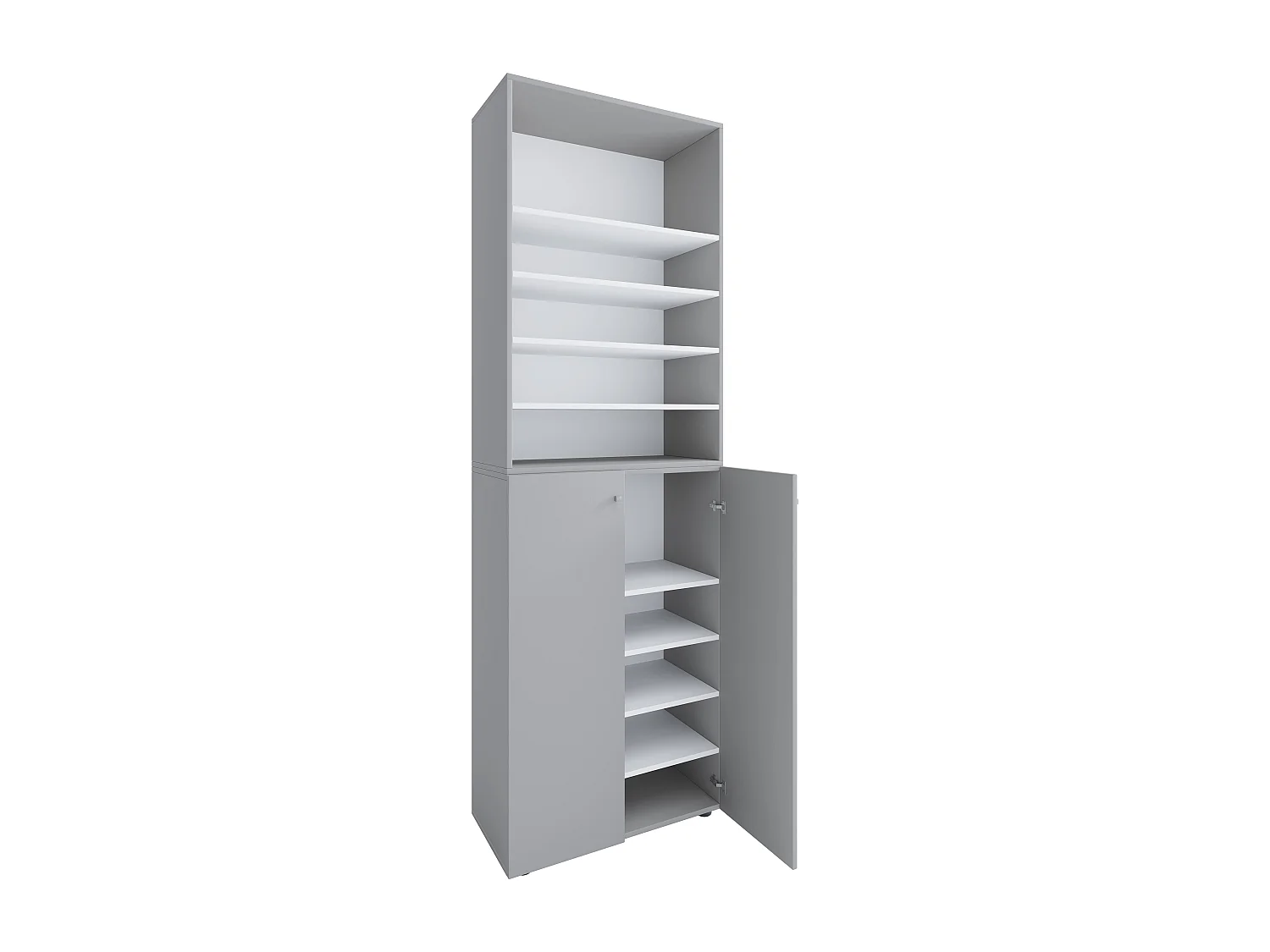 Shoe cabinet Lona Gray H. 220 x W. 70 x D. 40cm
