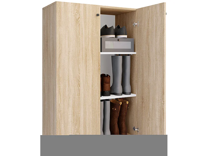 Shoe cabinet Lona Sonoma Oak H. 110 x W. 70 x D. 39 cm