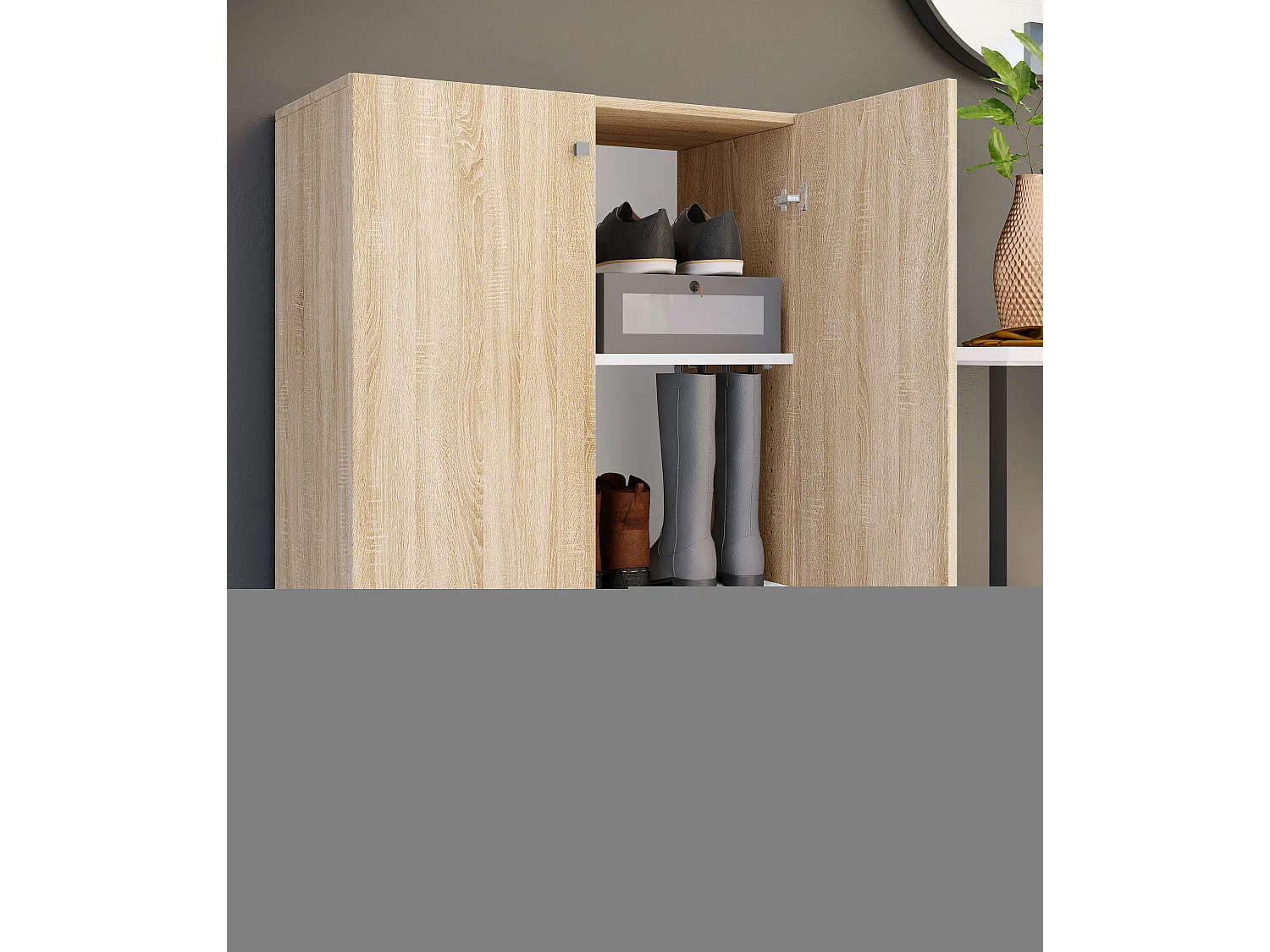 Drewniana szafka na buty Półka na buty Lona 3