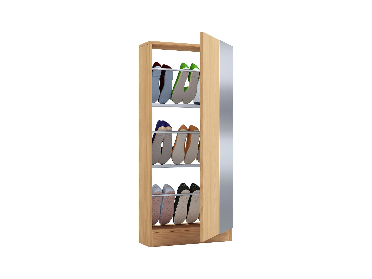 Shoe cabinet Fulisa Book H. 112 x W. 50 x D. 17 cm