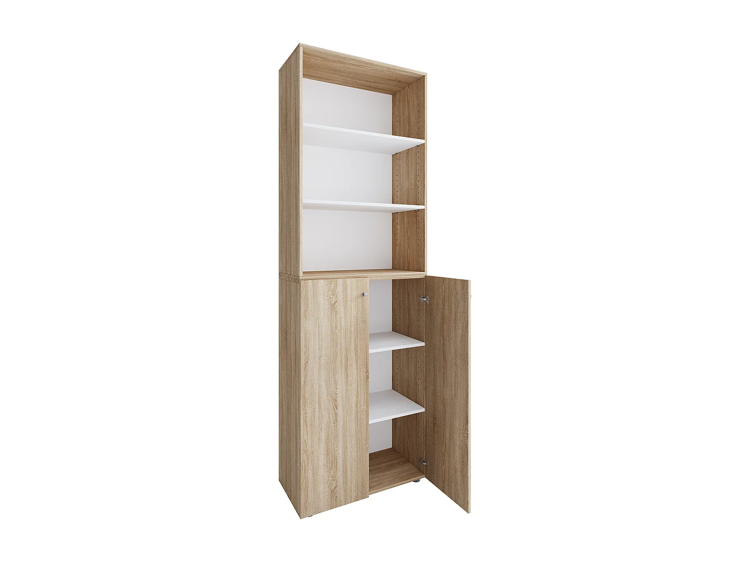 Shoe cabinet Lona Sonoma Oak H. 220 x W. 70 x D. 40cm