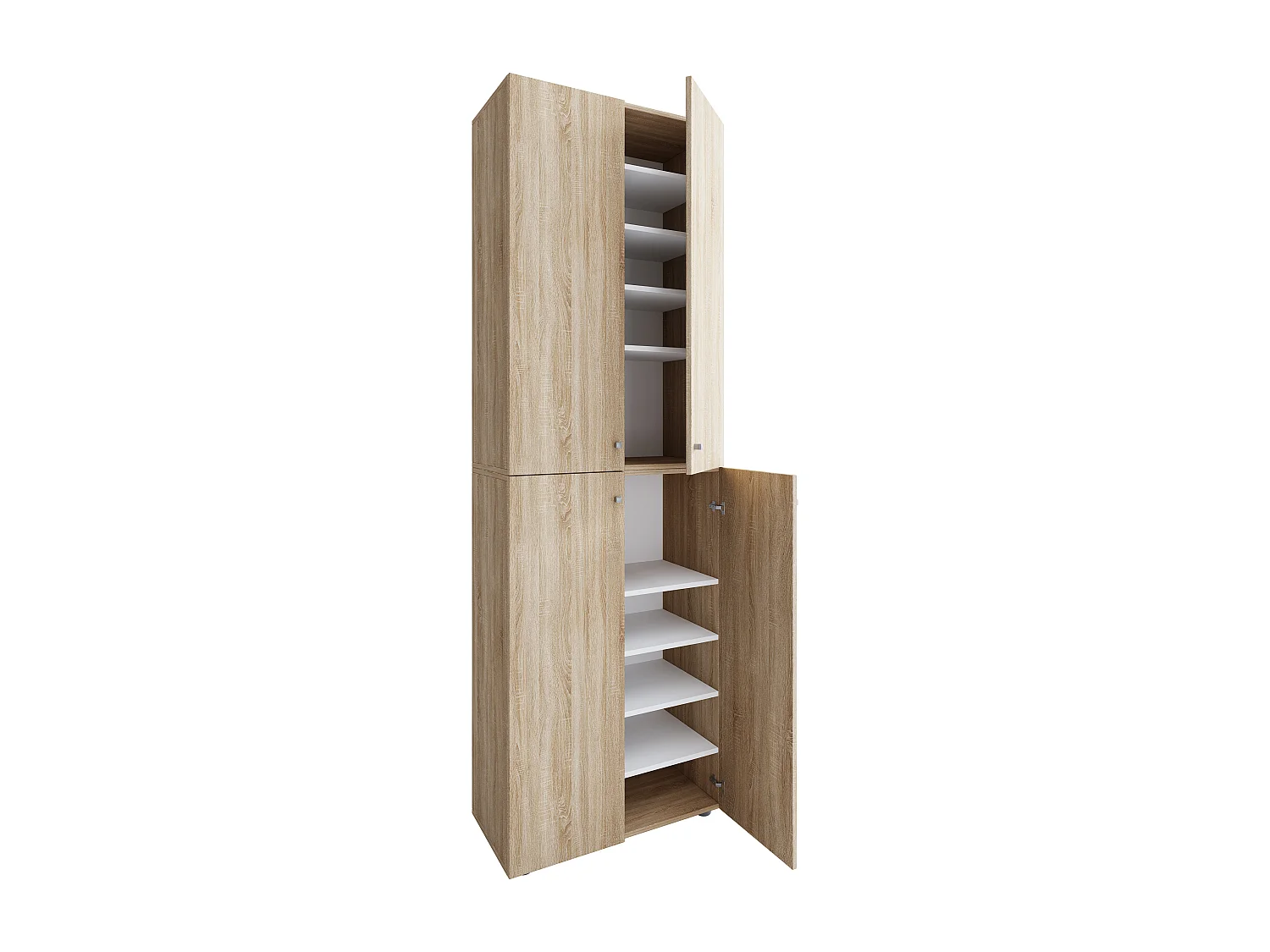 Shoe cabinet Lona Sonoma Oak H. 220 x W. 70 x D. 40cm