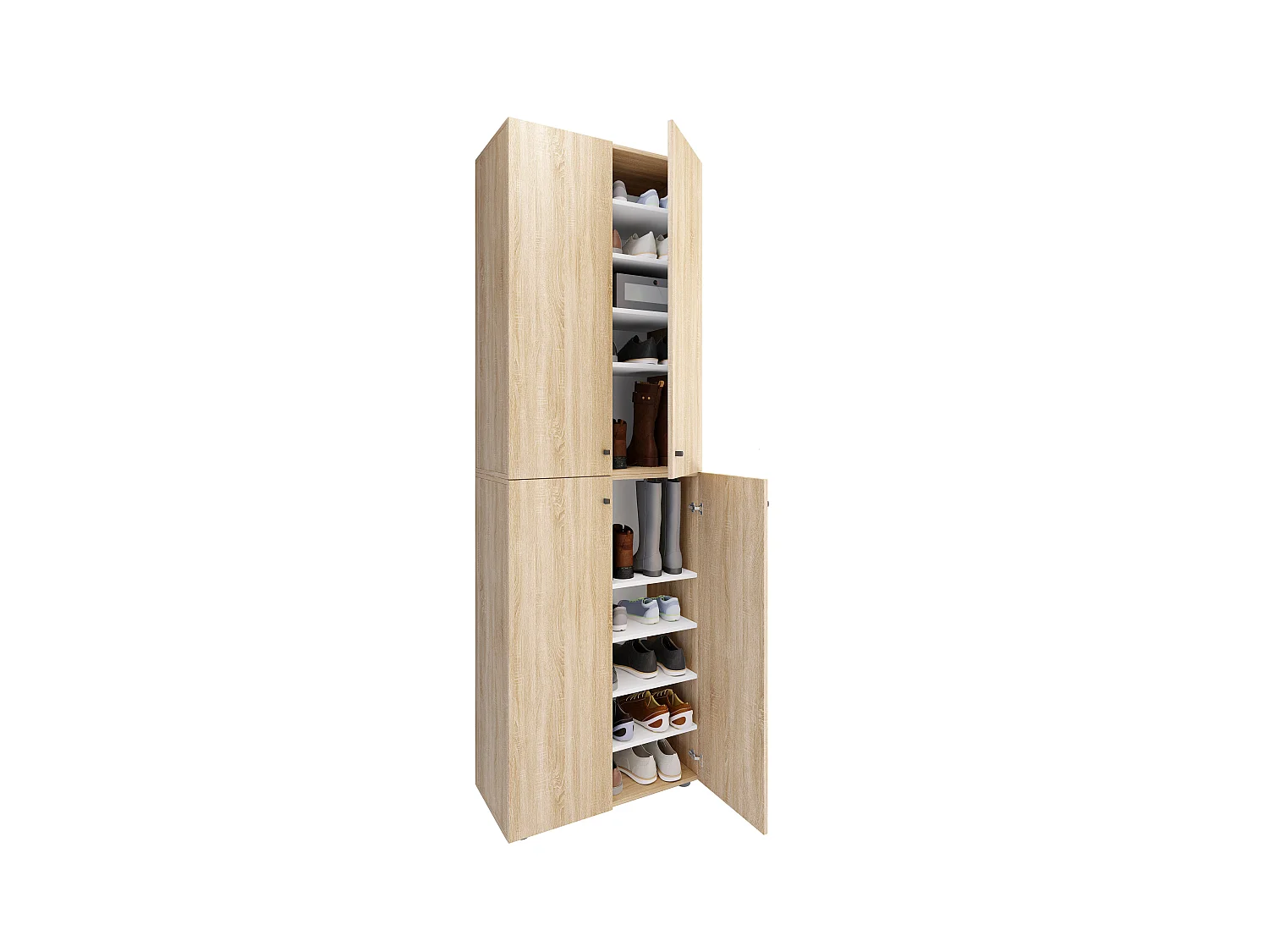 Shoe cabinet Lona Sonoma Oak H. 220 x W. 70 x D. 40cm