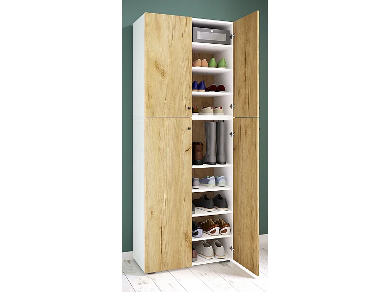 XXL Holz Großer Schuhschrank Schuhkommode Lona 9