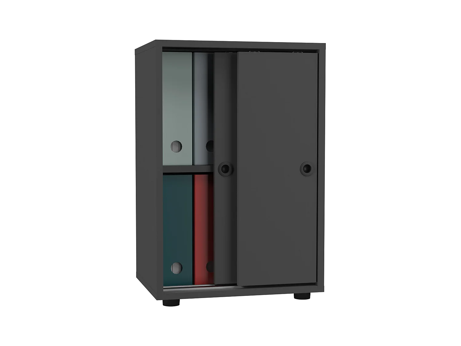 Office cabinet Ulas Anthracite H. 74 x W. 49 x D. 38 cm
