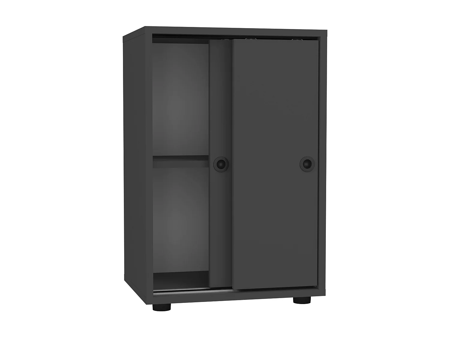 Office cabinet Ulas Anthracite H. 74 x W. 49 x D. 38 cm
