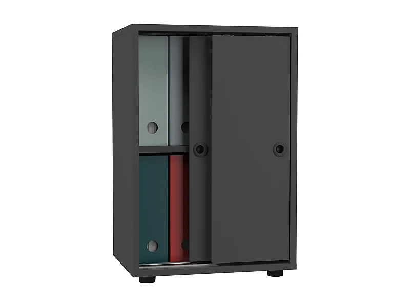Office cabinet Ulas Anthracite H. 74 x W. 49 x D. 38 cm