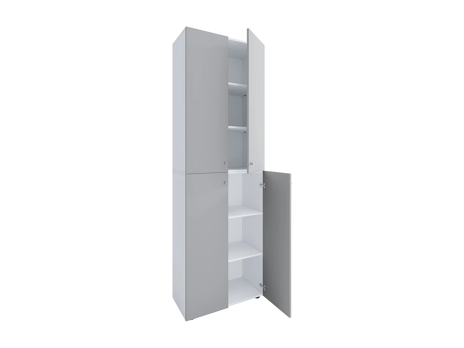Shoe cabinet Lona White / Gray H. 220 x W. 70 x D. 40cm