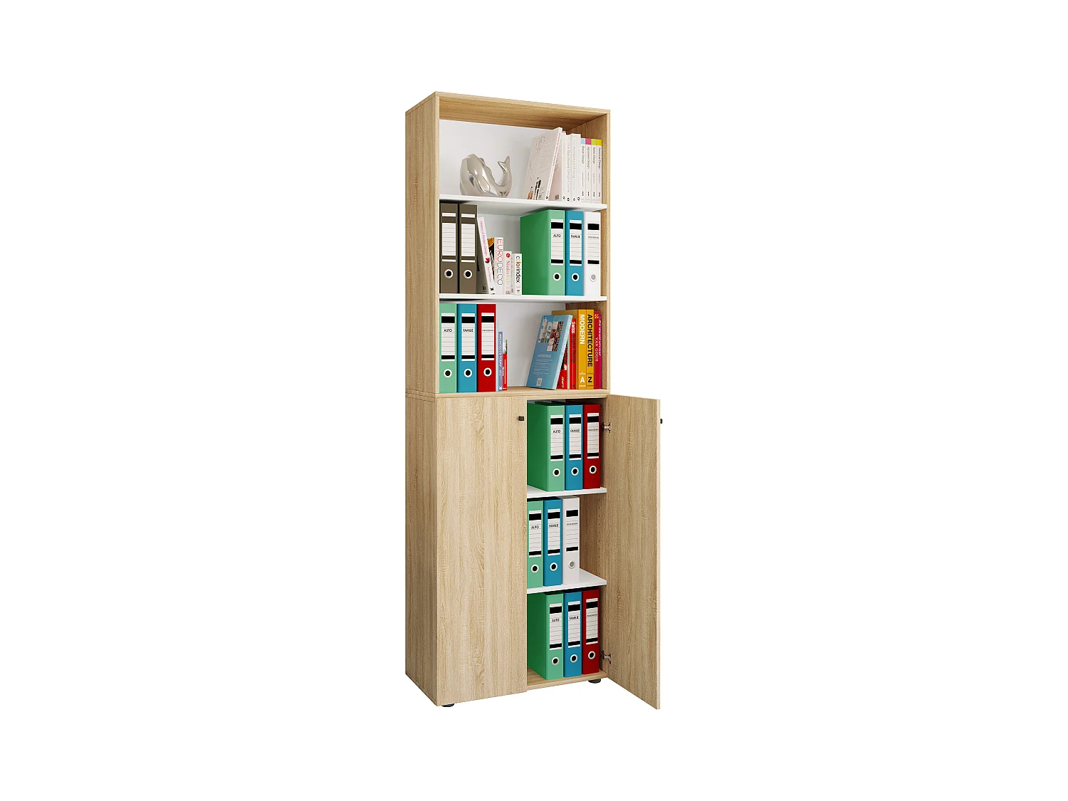 Office cabinet Ulas Sonoma Oak H. 220 x W. 70 x D. 40cm