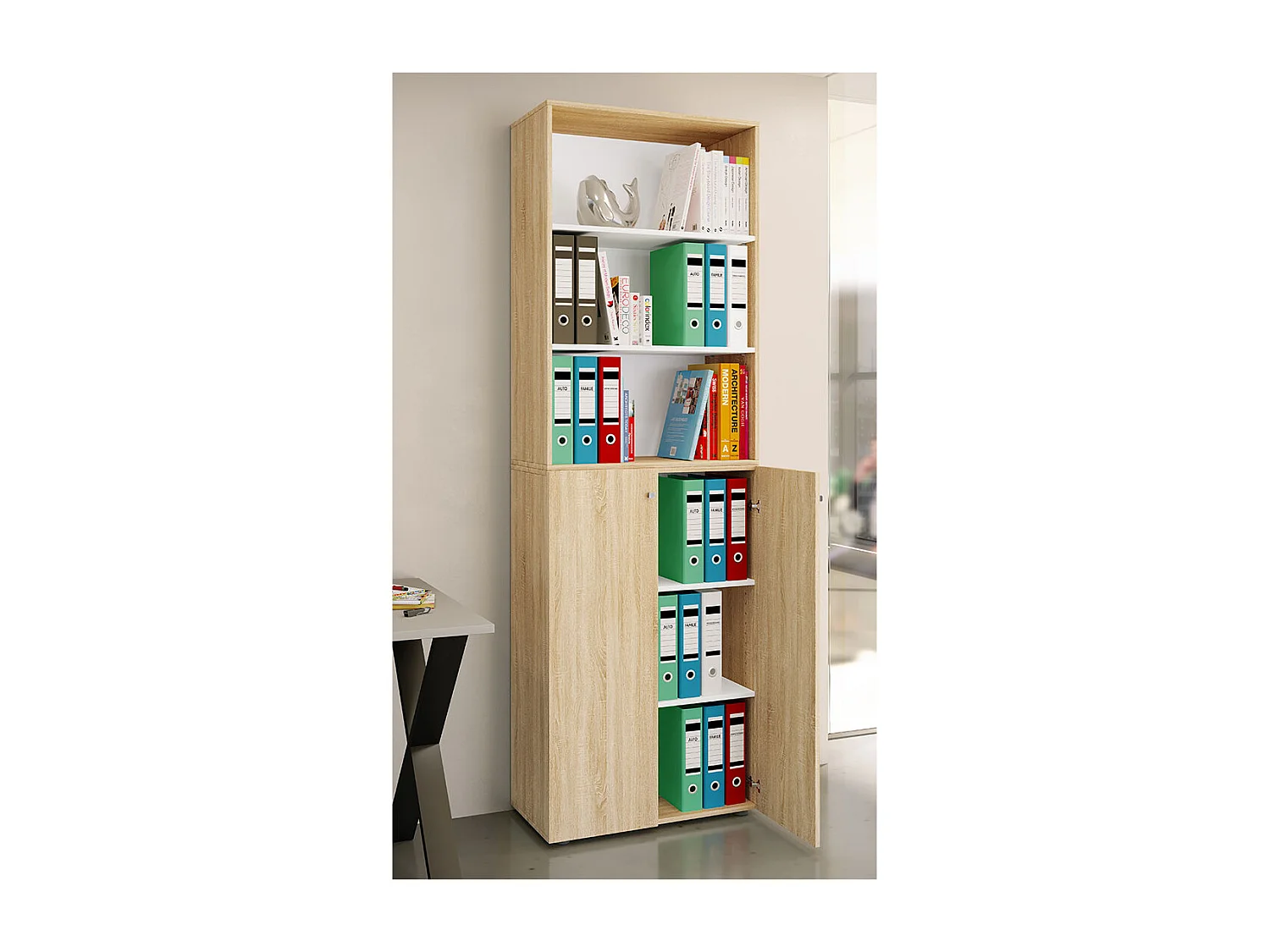 Office cabinet Ulas Sonoma Oak H. 220 x W. 70 x D. 40cm