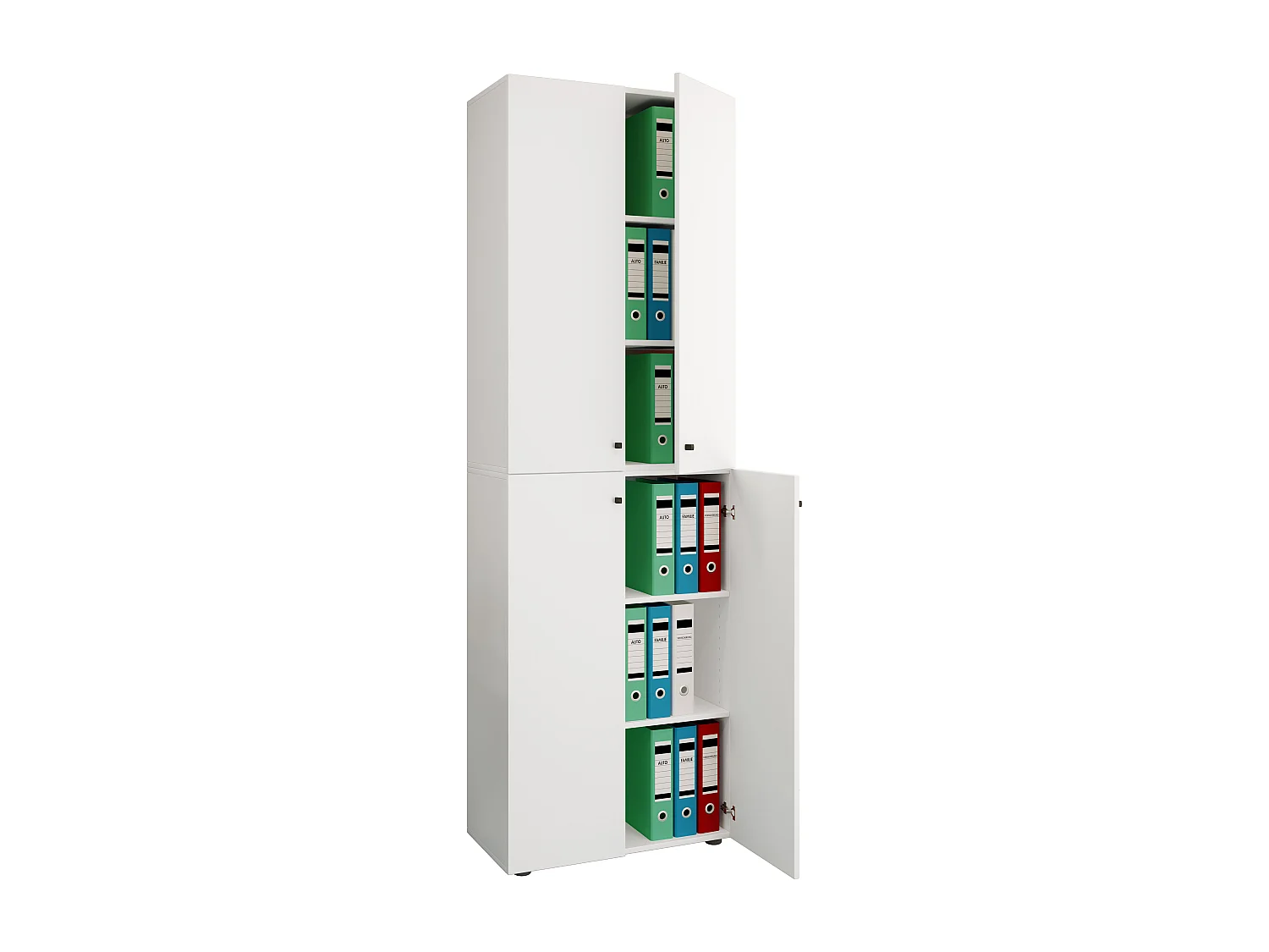 Office cabinet Ulas White H. 220 x W. 70 x D. 40cm