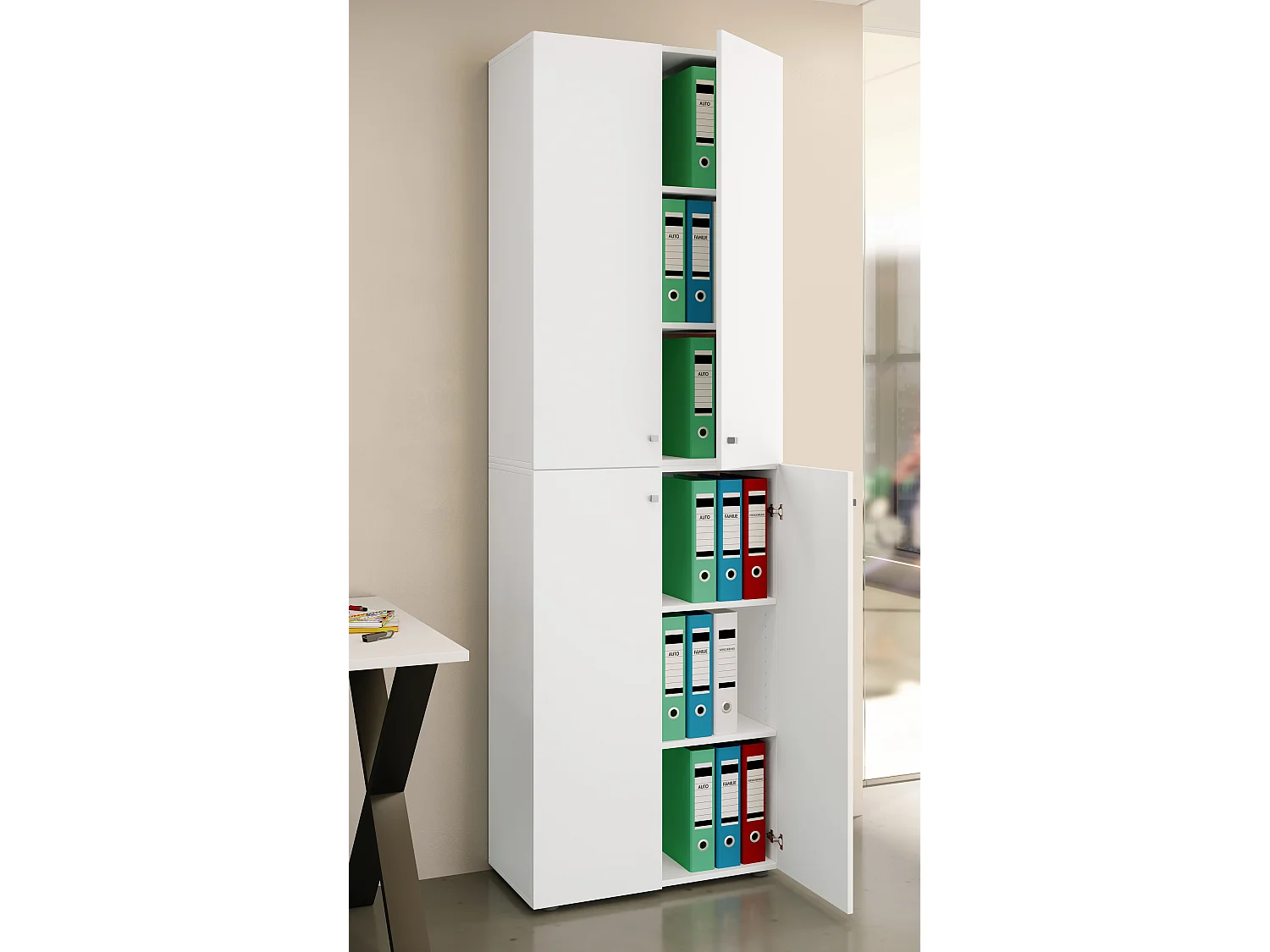 Büroschrank Bücher Ordner Aktenschrank Lona 6fach