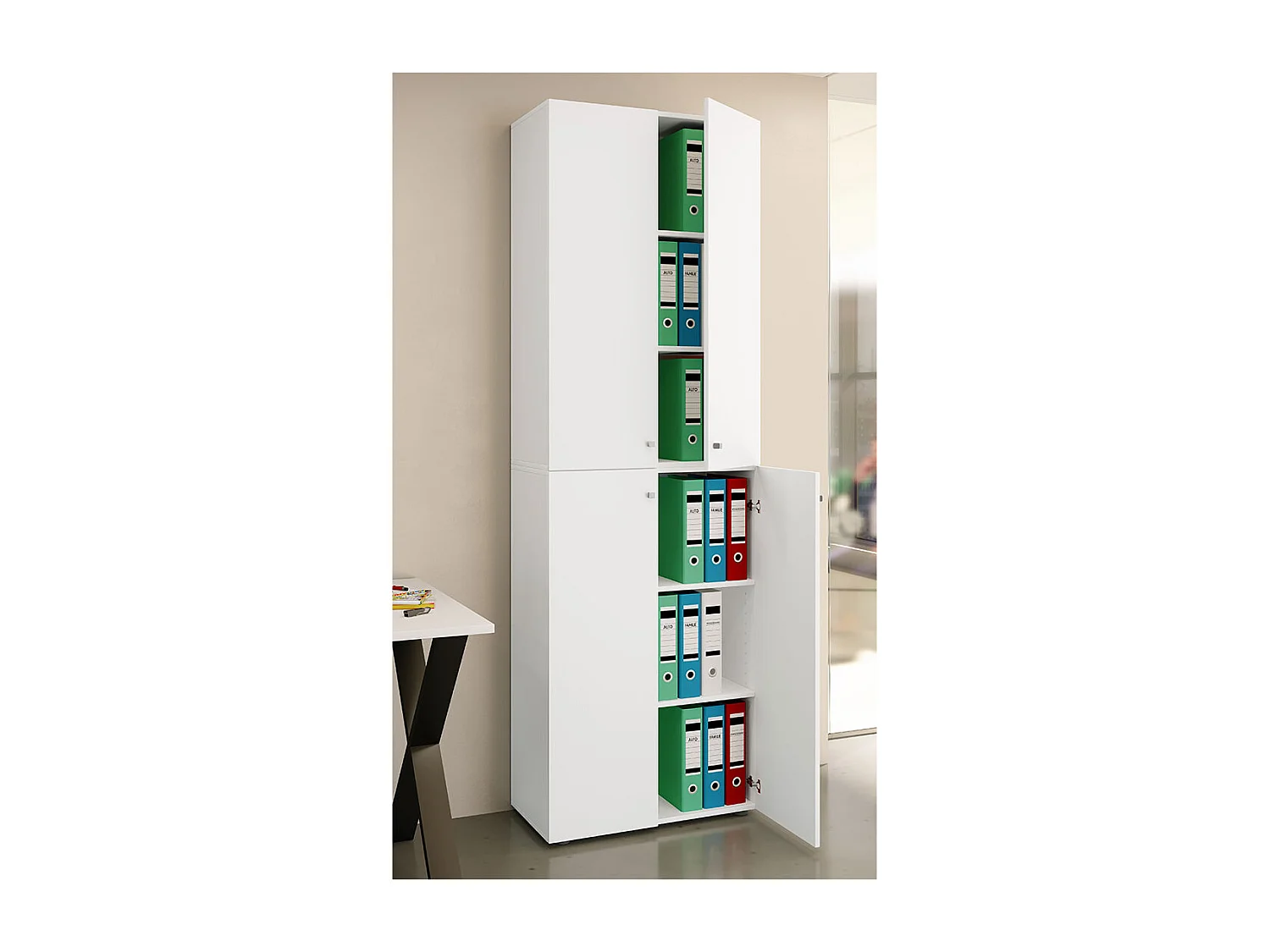 Büroschrank Bücher Ordner Aktenschrank Lona 6fach