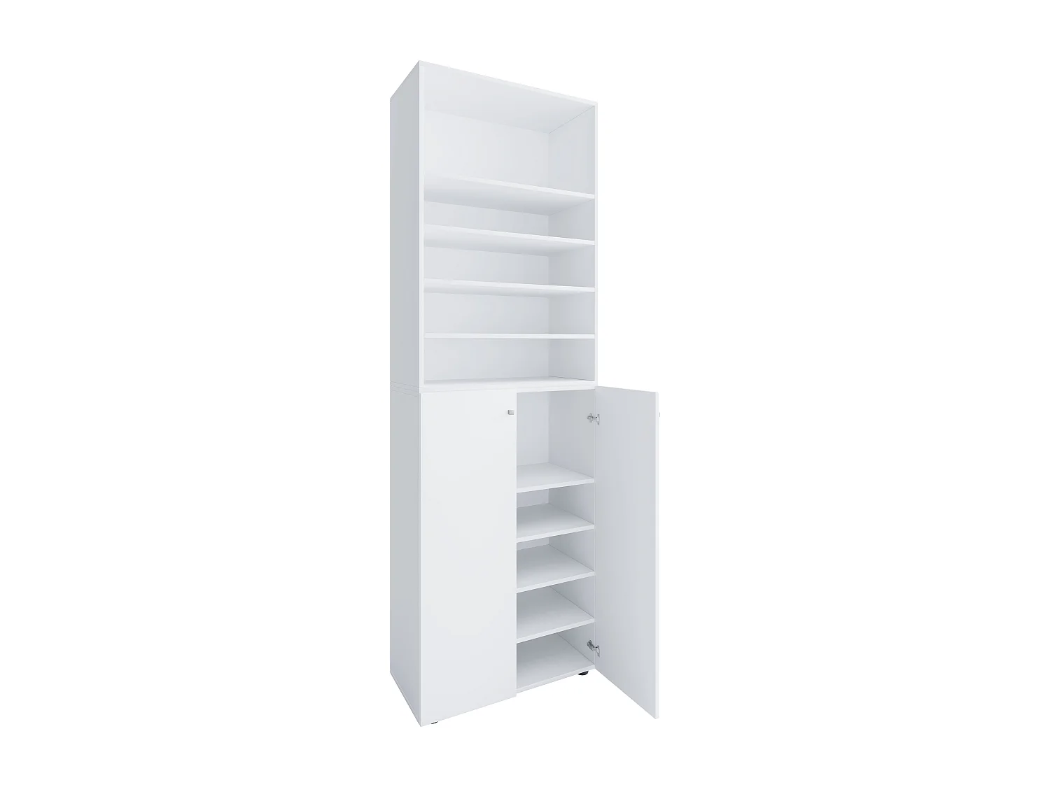 Shoe cabinet Lona White H. 220 x W. 70 x D. 40cm