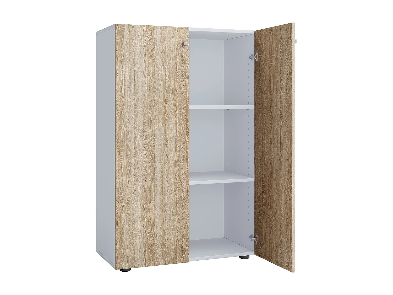 Shoe cabinet Lona White / Sonoma oak H. 110 x W. 70 x D. 39 cm
