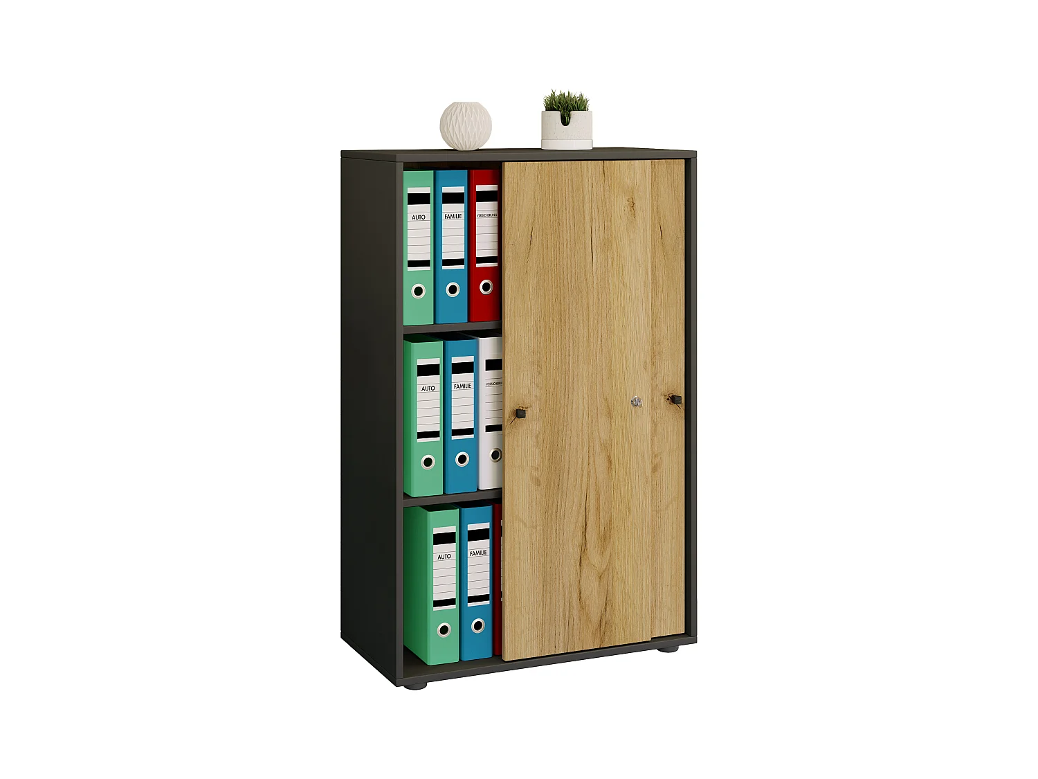 Büroschrank Aktenschrank Schiebetüren Lona 3fach