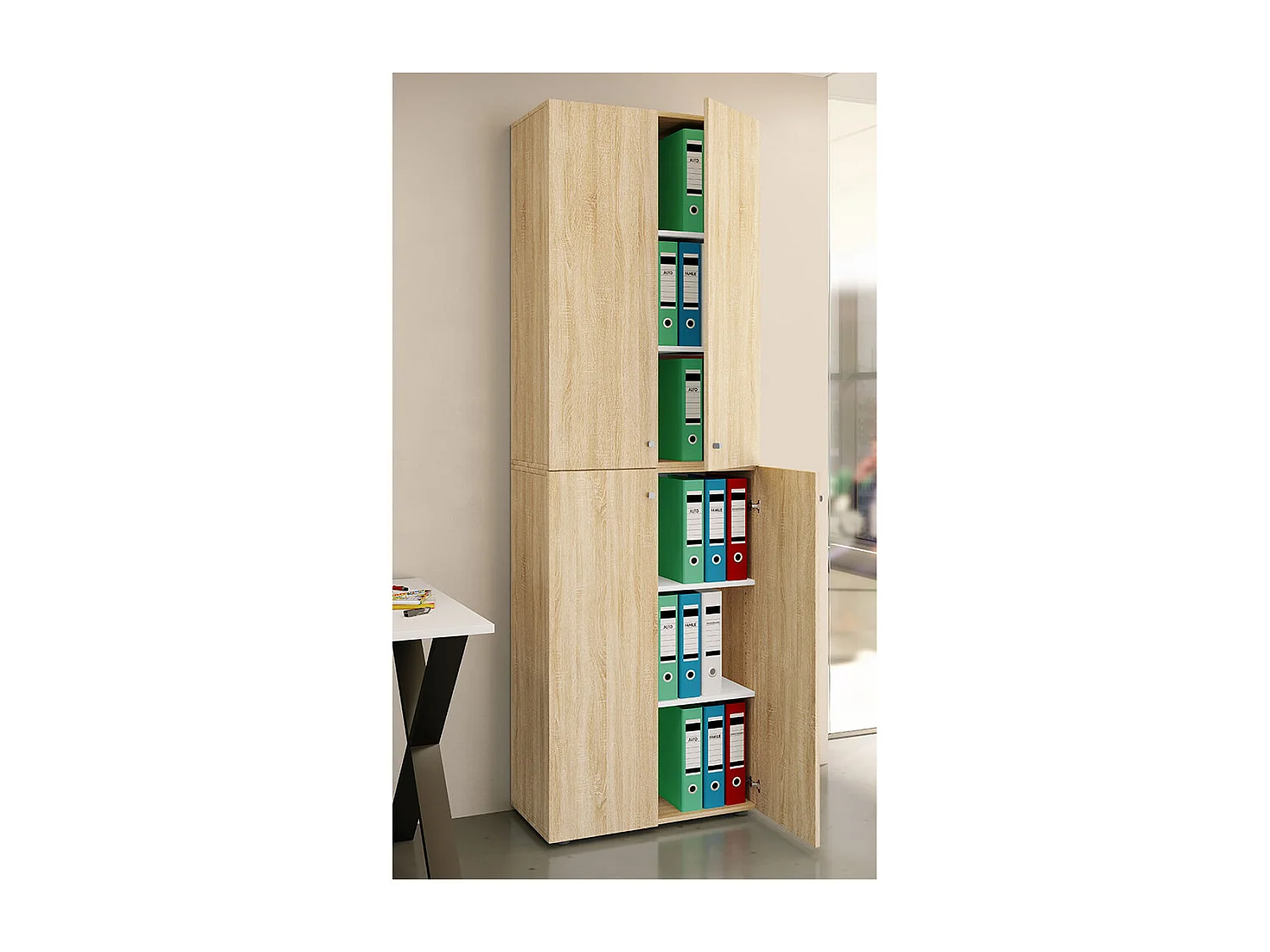 Office cabinet Ulas Sonoma Oak H. 220 x W. 70 x D. 40cm