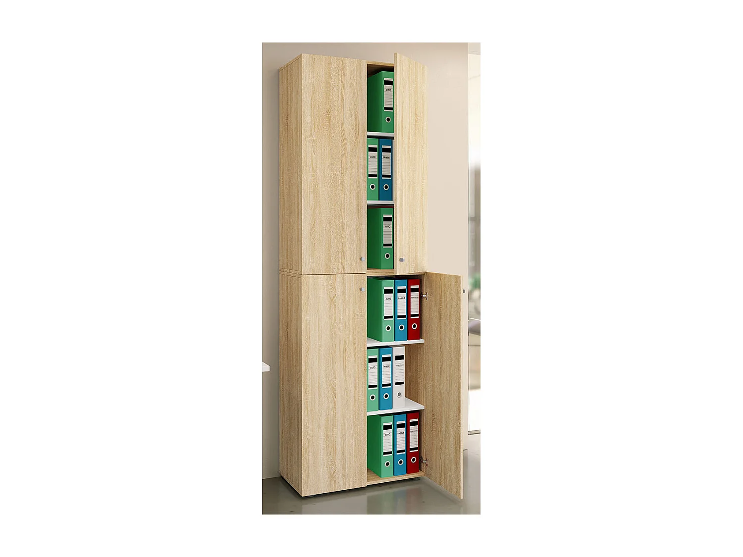 Office cabinet Ulas Sonoma Oak H. 220 x W. 70 x D. 40cm