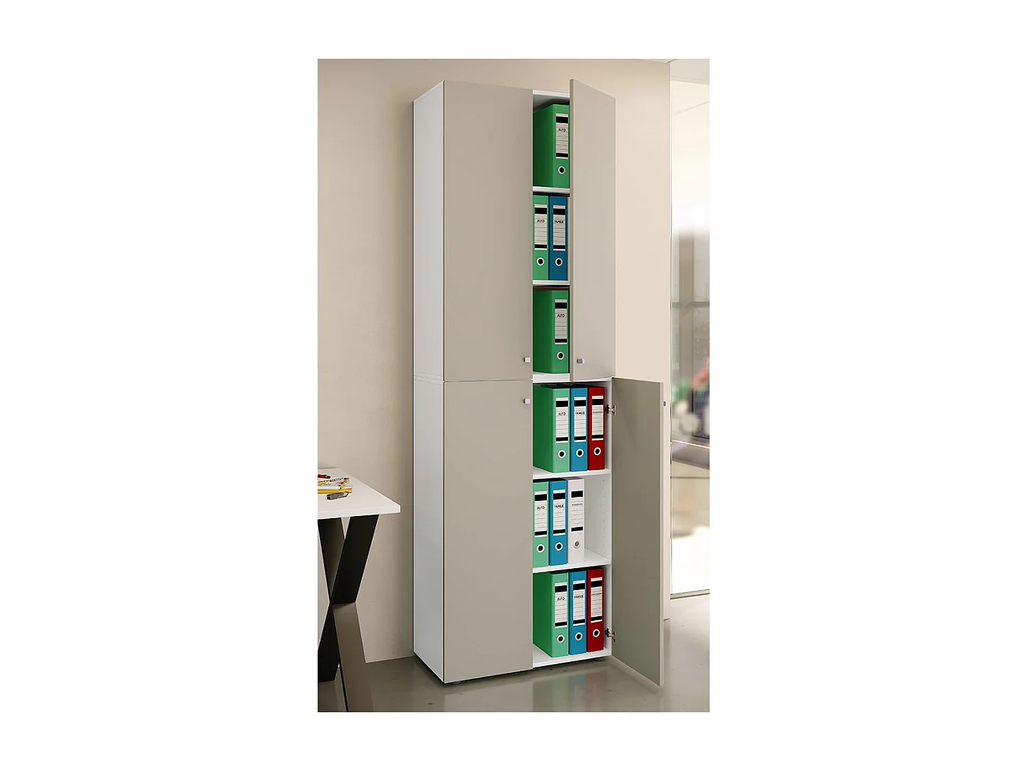 Büroschrank Bücher Ordner Aktenschrank Lona 6fach