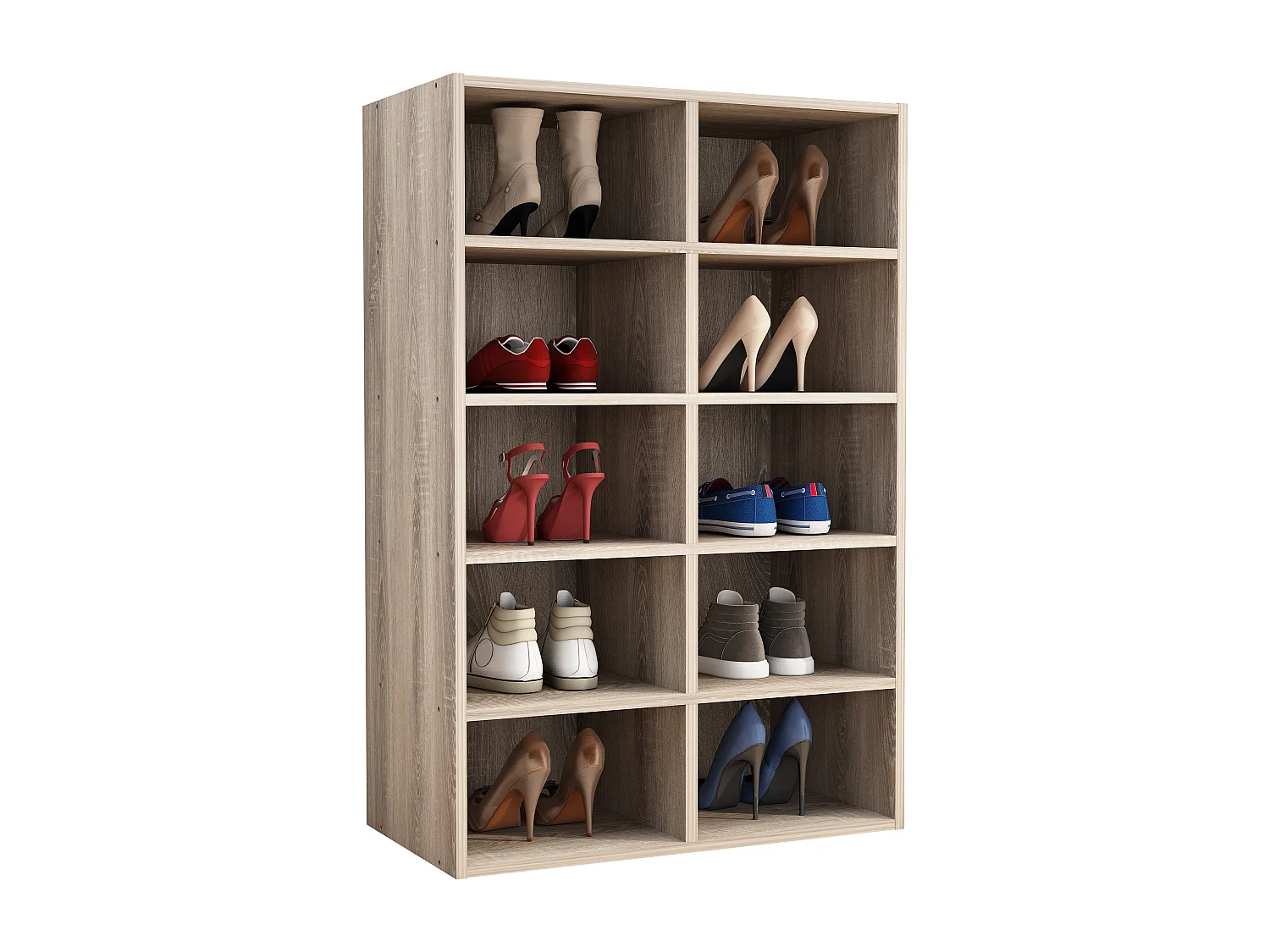 Shoe Shelf Hinsol Sonoma Oak H. 84 x W. 55 x D. 30 cm