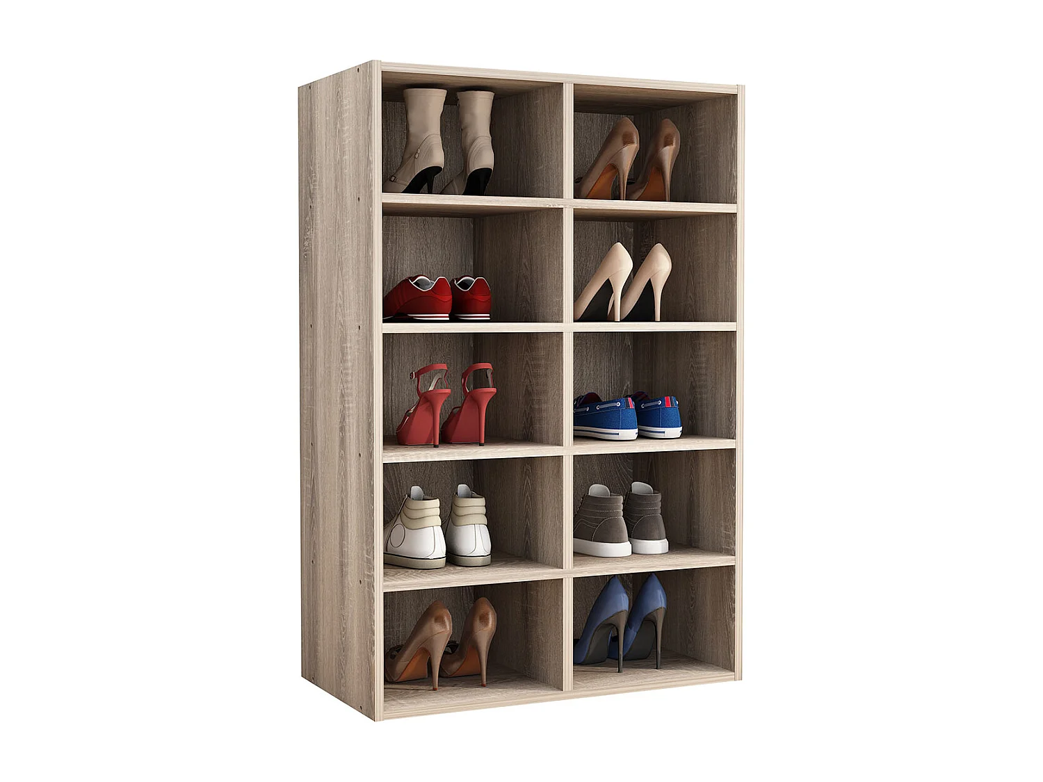 Shoe Shelf Hinsol Sonoma Oak H. 84 x W. 55 x D. 30 cm