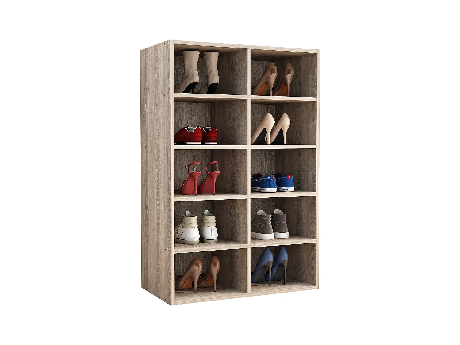 Holz Regal Schuhschrank Schuhregal Hinsol M