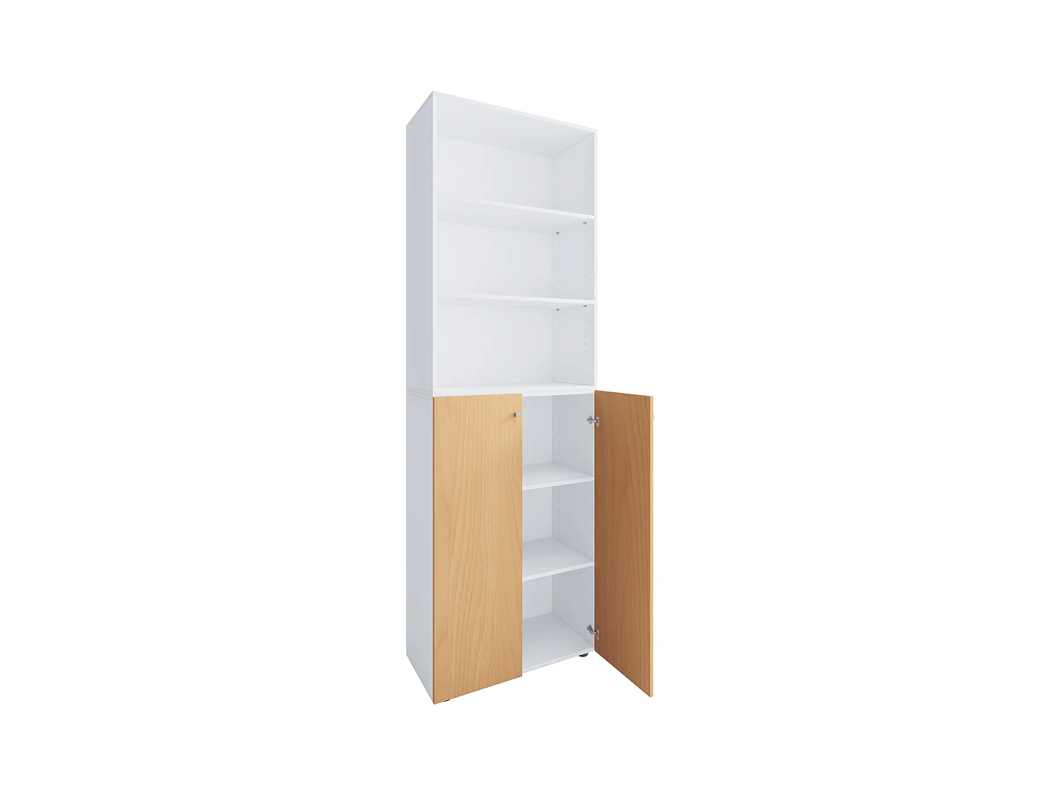 Shoe cabinet Lona White / Beech H. 220 x W. 70 x D. 40cm