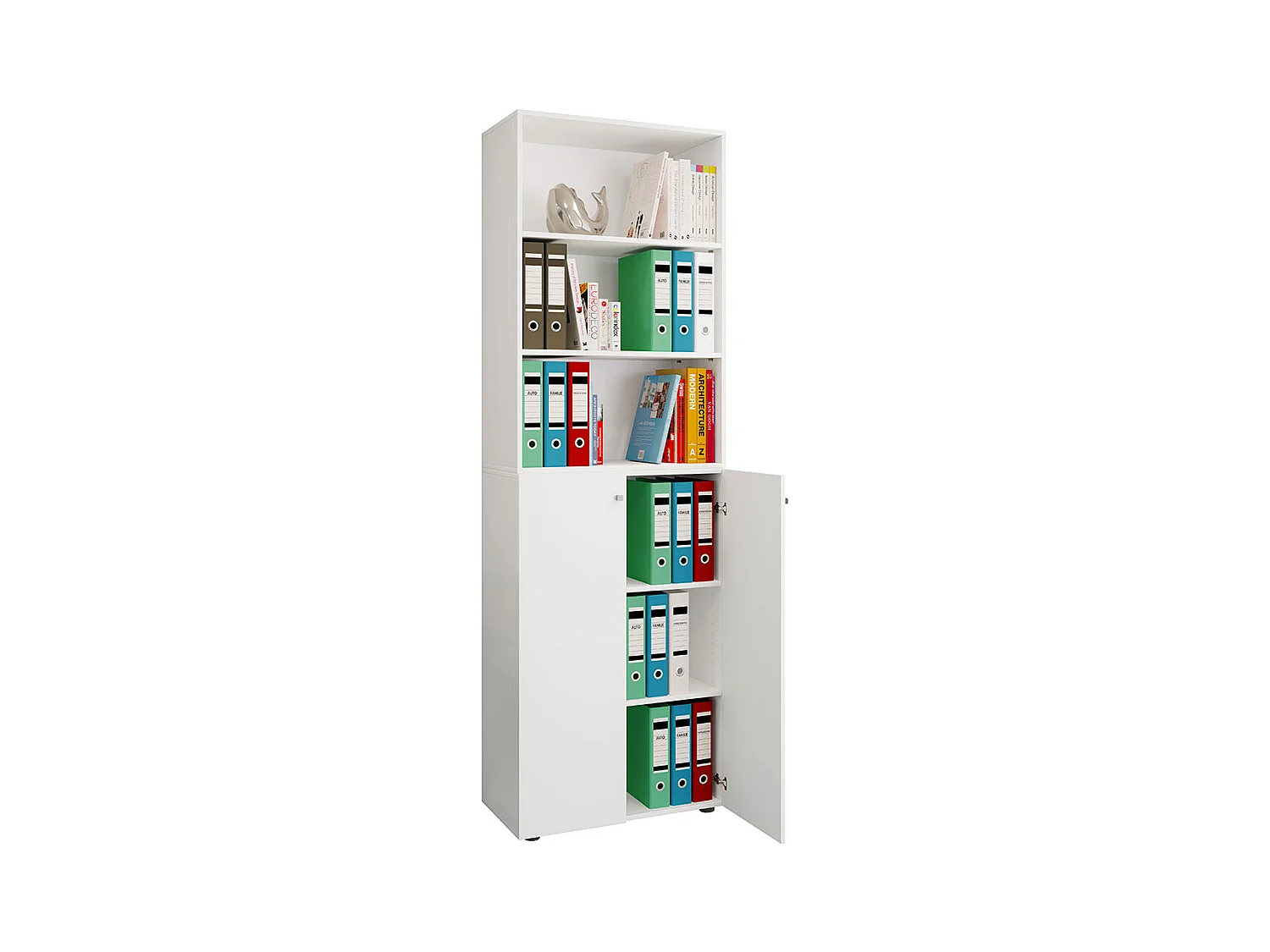 Office cabinet Ulas White H. 220 x W. 70 x D. 40cm