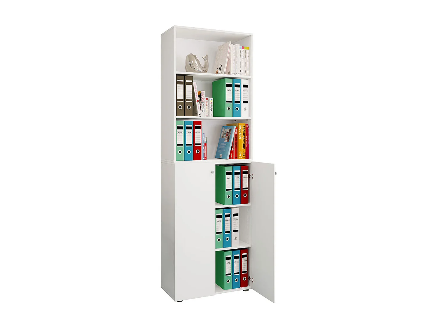 Office cabinet Ulas White H. 220 x W. 70 x D. 40cm
