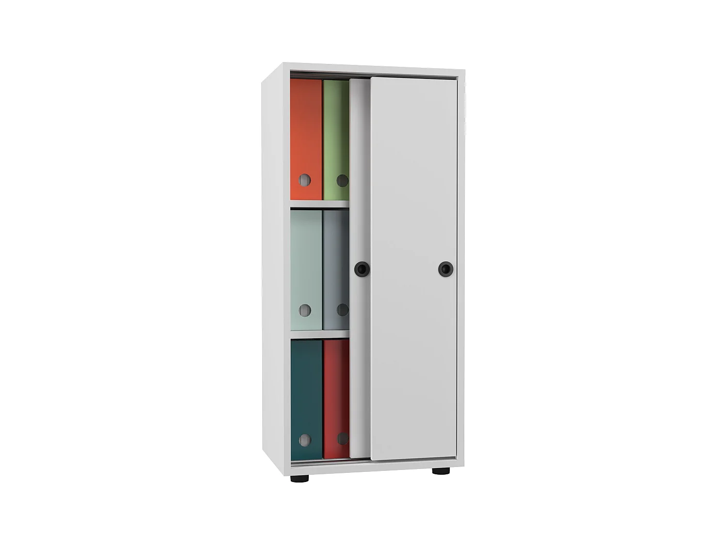 Office cabinet Ulas White H. 109 x W. 49 x D. 38 cm