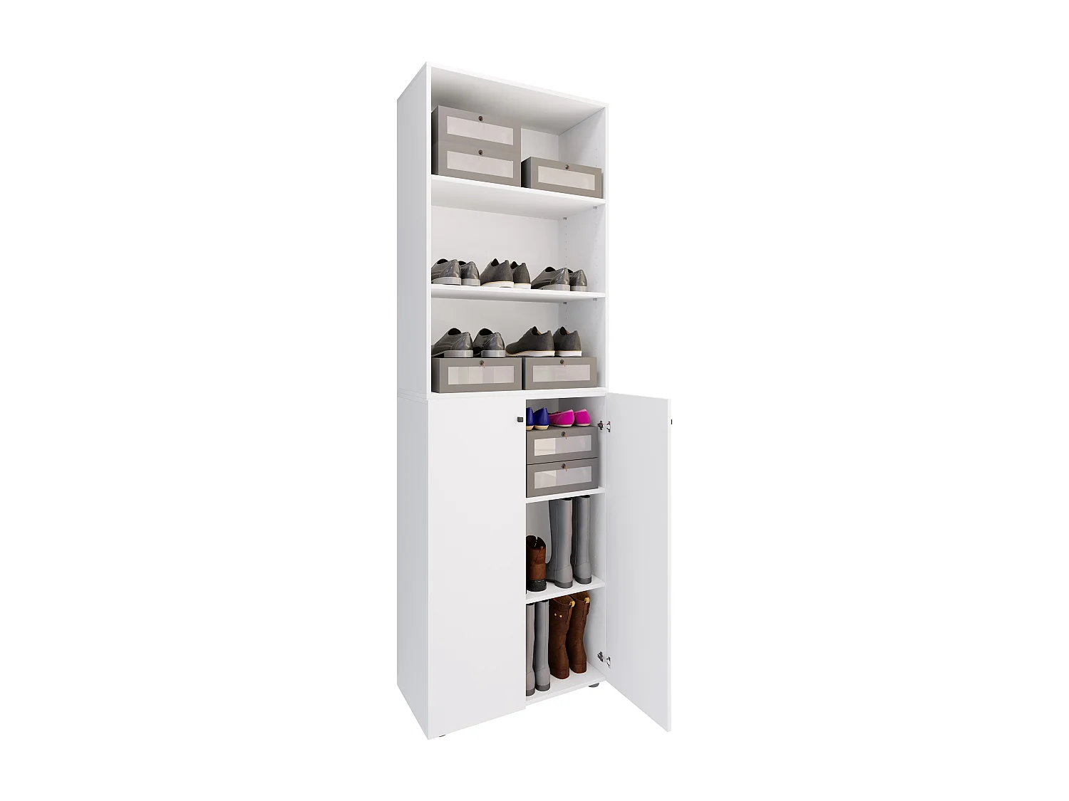 XL Wood Grande armoire à chaussures Lona 6
