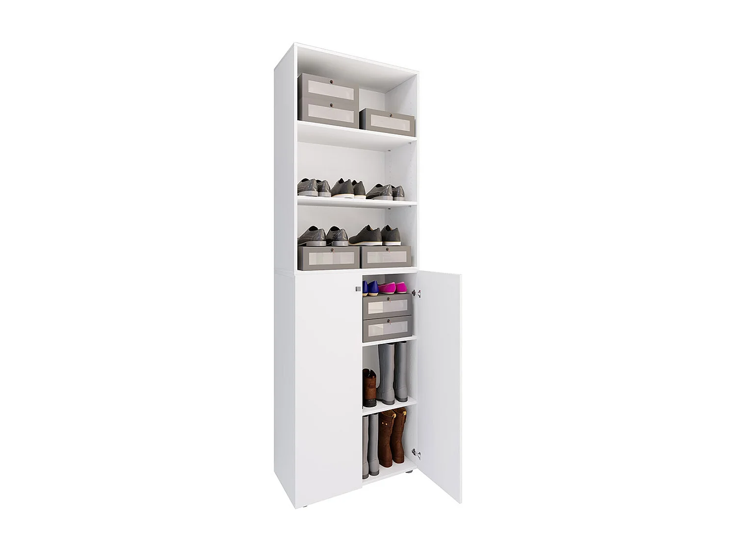 XL Wood Grande armoire à chaussures Lona 6