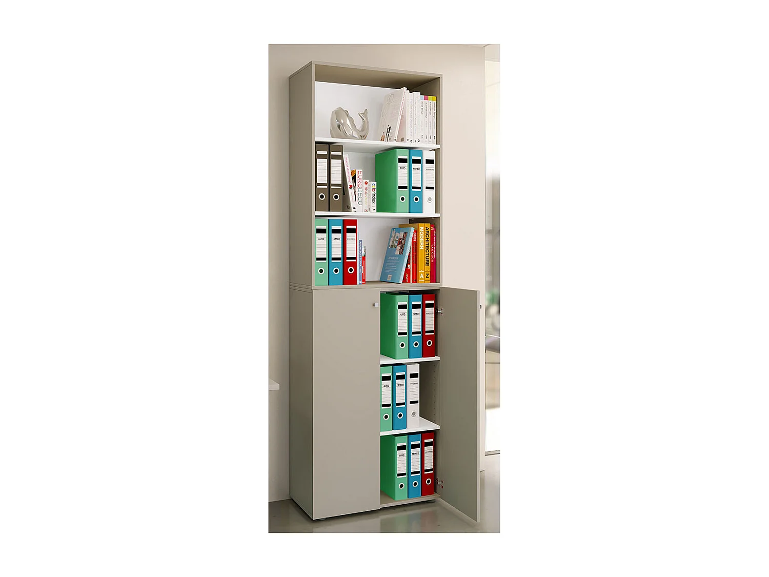 Office cabinet Ulas Gray H. 220 x W. 70 x D. 40cm