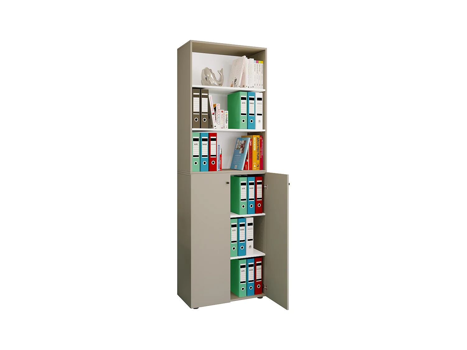 Office cabinet Ulas Gray H. 220 x W. 70 x D. 40cm