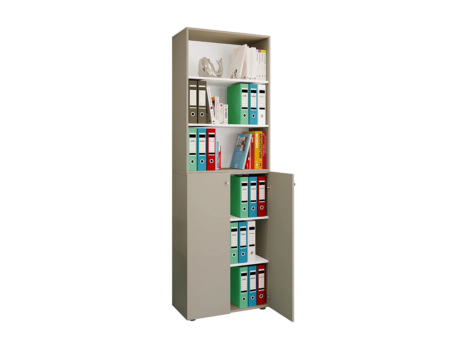Office cabinet Ulas Gray H. 220 x W. 70 x D. 40cm