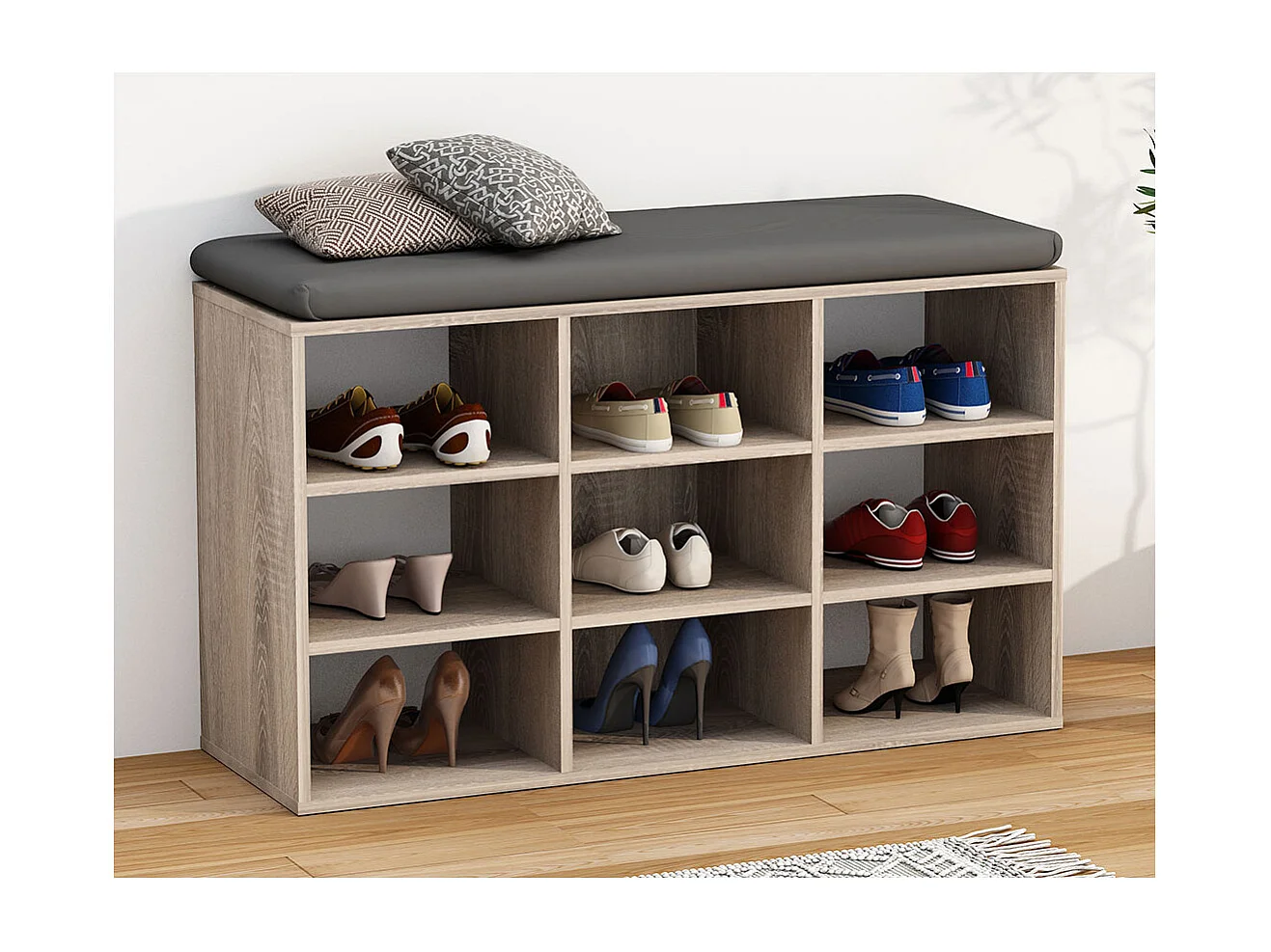 Shoe Shelf Hinsol Sonoma Oak H. 50 x W. 80 x D. 30 cm