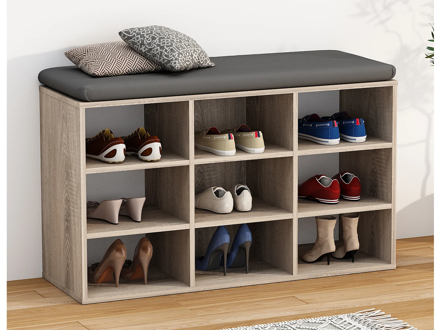 Shoe Shelf Hinsol Sonoma Oak H. 50 x W. 80 x D. 30 cm