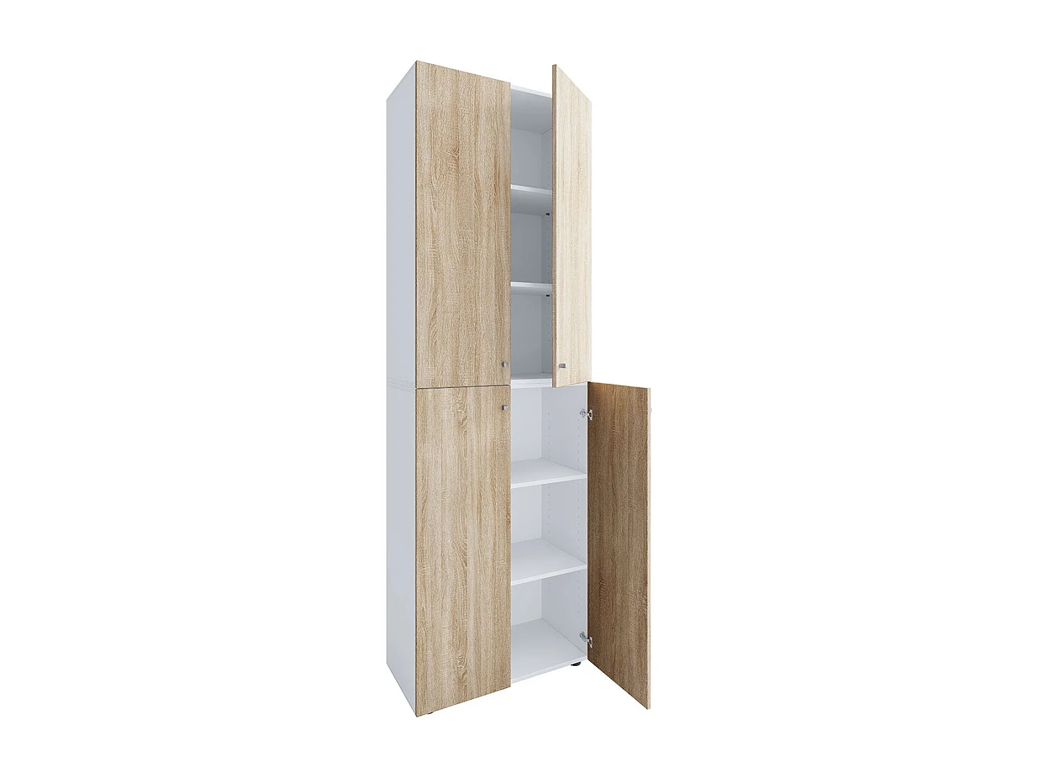 Shoe cabinet Lona White / Sonoma oak H. 220 x W. 70 x D. 40cm