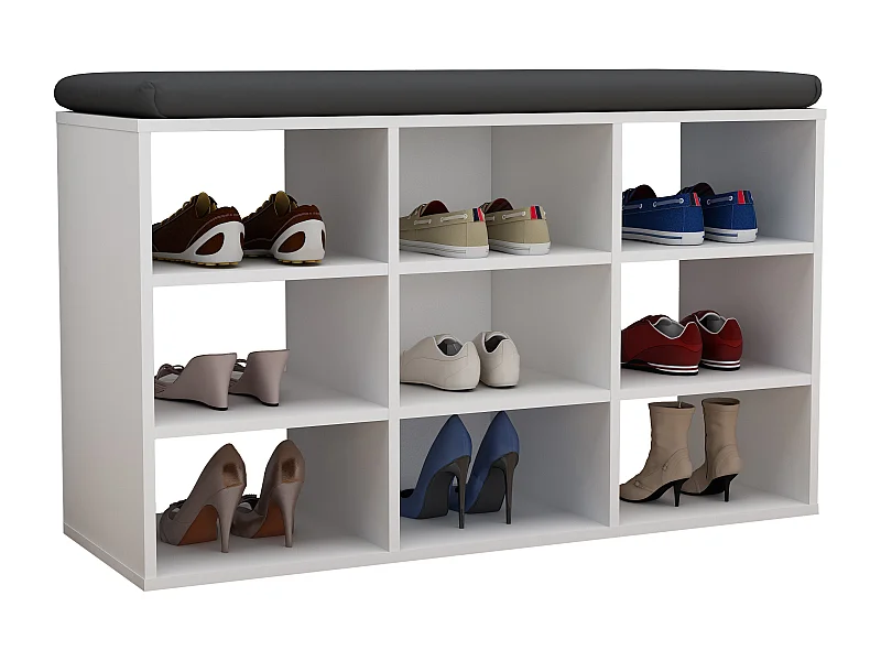 Shoe Shelf Hinsol White H. 50 x W. 80 x D. 30 cm