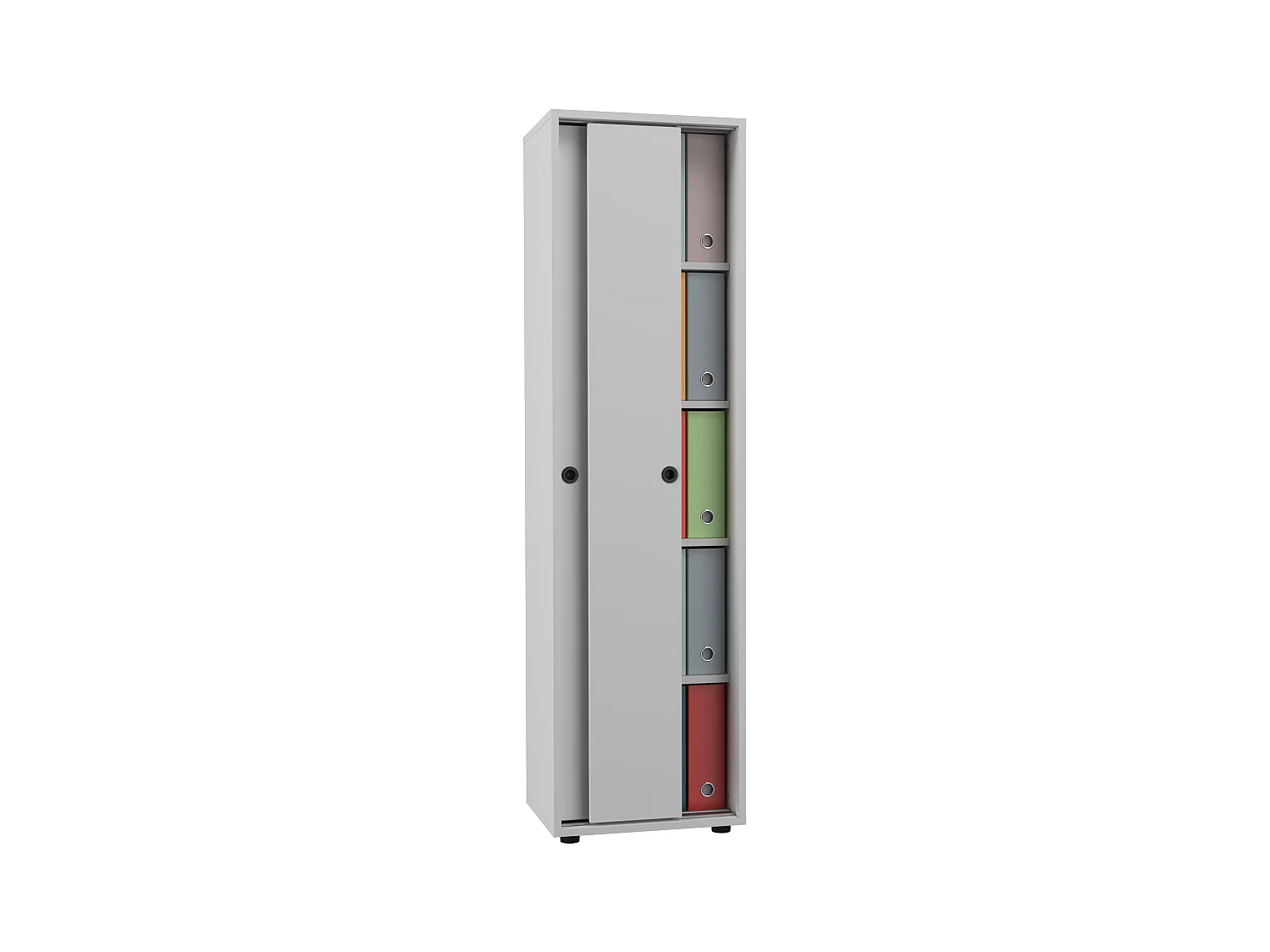 Office cabinet Ulas White H. 168 x W. 49 x D. 38 cm