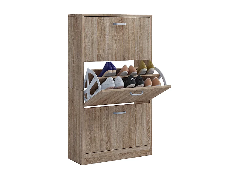 Shoe cabinet Sipos Sonoma oak (Sägerau) H. 105 x W. 59 x D. 22 cm
